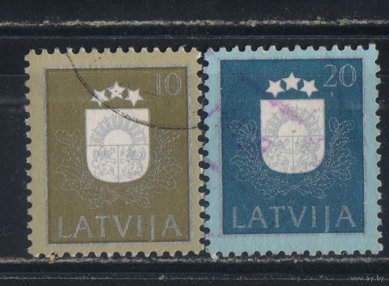 Латвия 2-я Респ 1991 Гербы Стандарт #306,308