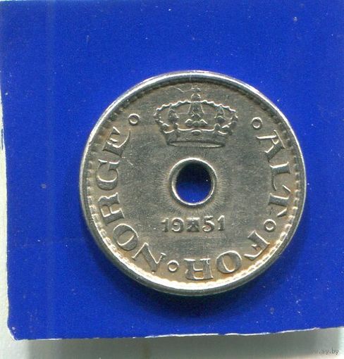 Норвегия 10 эре 1951