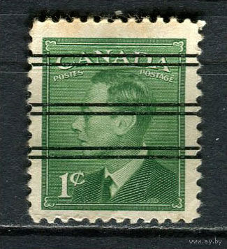 Канада - 1949/1951 - Король Георг VI  1C - (с предварительным гашением, есть тонкое место) - [Mi.250A] - 1 марка. Гашеная.  (Лот 50Gv)-T4P16