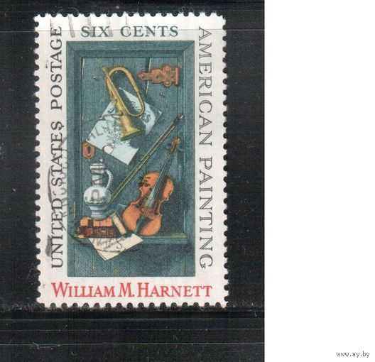 США-1969, (Мих.998) , гаш., Музыкальные инструменты, Живопись(одиночка)