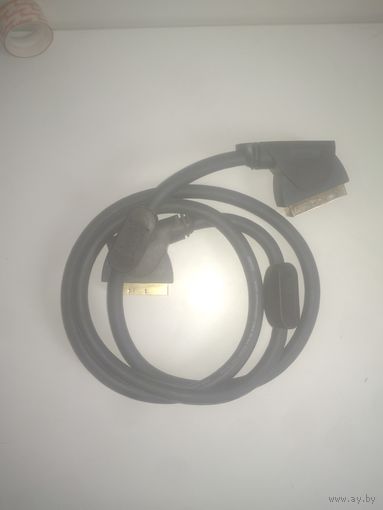 Кабель межблочный SCART  PROFIGOLD. Позолоченные клемы. 1,35 м. Новый.