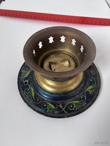 Корона с крышкой от расписного самовара Латунь