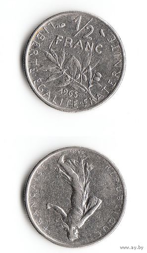 1/2 франка Франция 1965 год