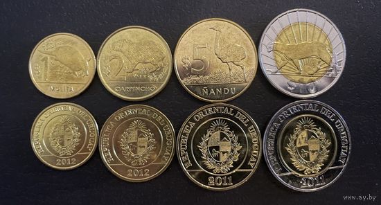 Уругвай Набор 4 монеты 2011 - 2012 год UNC