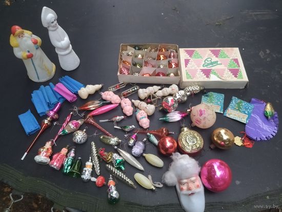 Ёлочные игрушки . Аукцион! Огромный лот! Толстое стекло!