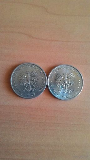 10 злотых 1987, 1988. Сборный лот.