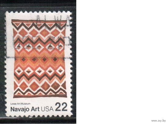 США-1986, (Мих.1847), гаш., Прикладное искусство, Индейцы ,
