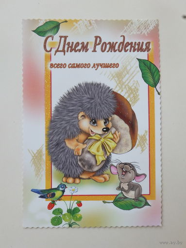 Стезя с днем рождения 2000-е   9,5х14 см