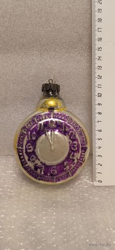 Ёлочная игрушка. Большие часы. 8
