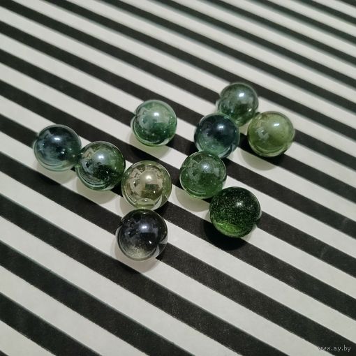 Стеклянные шарики из СССР 10 шт