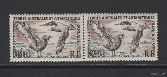 ТААФ Французские Антарктические Территории 1959** Птицы Большой Поморник сцепка Mi#15