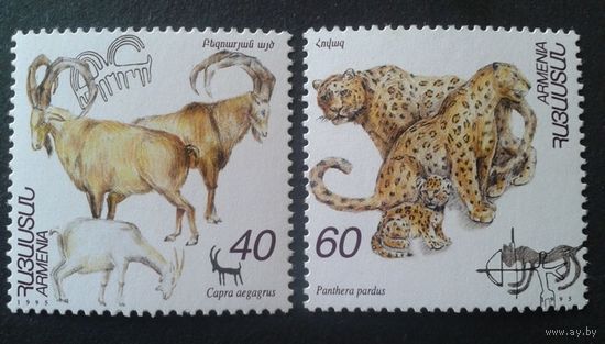 1996 Фауна Армения Млекопитающие Безоаровый Козёл Кавказский Леопард MNH**