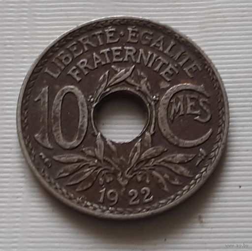 10 сантимов 1922 г. Франция