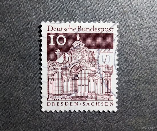 Марка Германия 1966 год Архитектура