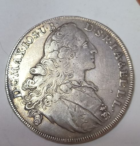 1 талер 1768 Бавария патрона - рельефная! Крупное серебро 18 века