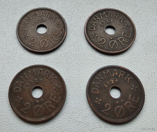 Дания 2 эре, 1929 6-8-17.18.21.27