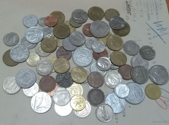 С РУБЛЯ! 70 монет. Микс, без СССР, УК, РФ.