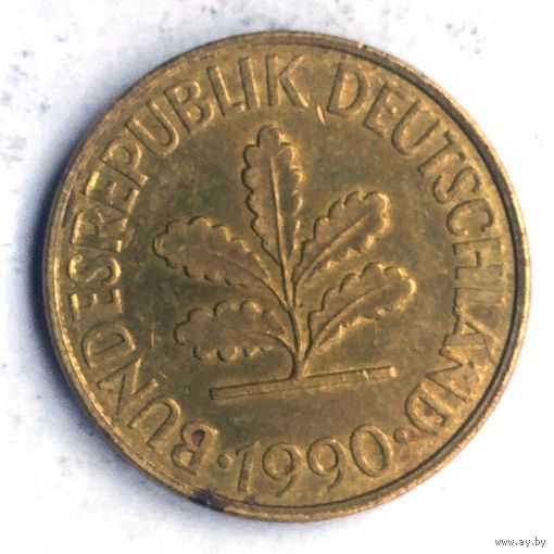 Германия (ФРГ), 10 пфеннигов 1990 (J)
