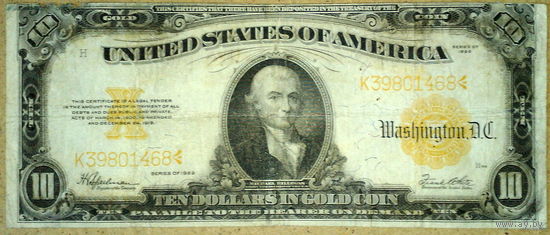 10 $ 1922г. KL#442 Fr#1922