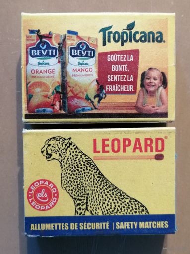 Спичечные коробки 5 х 3.5 х 1.5 см, серия "ЛЕОПАРД", спички