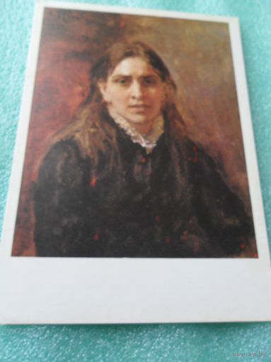 Открытка Репин И.Е. (1844-1930). Портрет актрисы П.А. Стрепетовой (1850-1903) в роли Елизаветы в пьесе А.Ф. Писемского ``Горькая судьбина``. 1881. Государственная Третьяковская галерея
