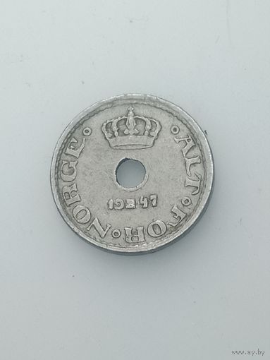 Норвегия 10 эре 1947 года .