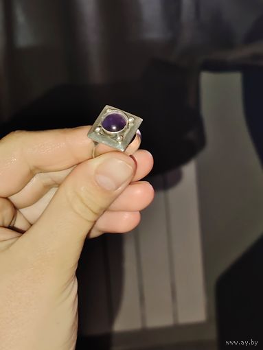 Кольцо 925 аметист женское