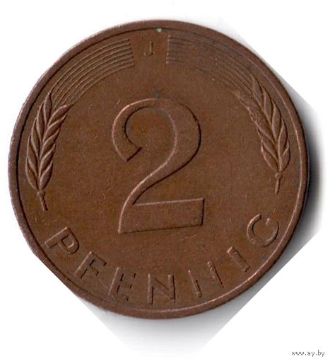Германия. 2 пфеннига. 1982 J