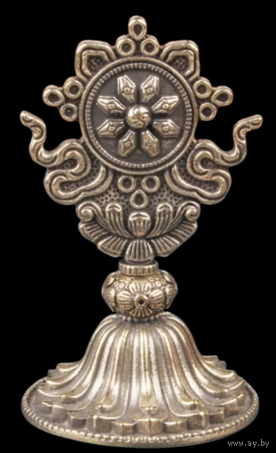 Статуэтка Колесо Дхармы Буддизм Бронза