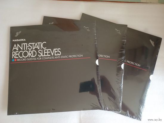 (лот - 3 шт) Пакеты антистатические для хранения виниловых пластинок внутренние (Nagaoka) (made in Japan)