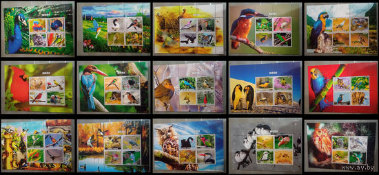 СЕРИЯ Блоков птицы  фауна MNH