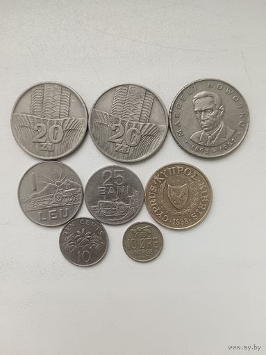 Монеты Европы. Цена за одну.