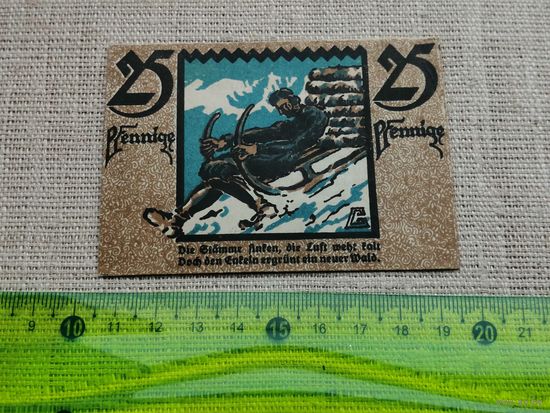 Германия-нотгельд     25 пфенингов  Freideberg 19