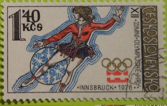 ЧЕХОСЛОВАКИЯ гаш. 1976 ОЛИМПИАДА ИНСБРУК Фигурное катание