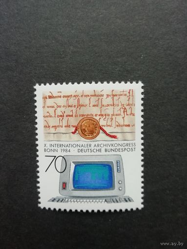 ФРГ 1984 Марка "Конгресс архивариусов в Бонне" (чистая**) Mi.1224 каталог 1.60 евро