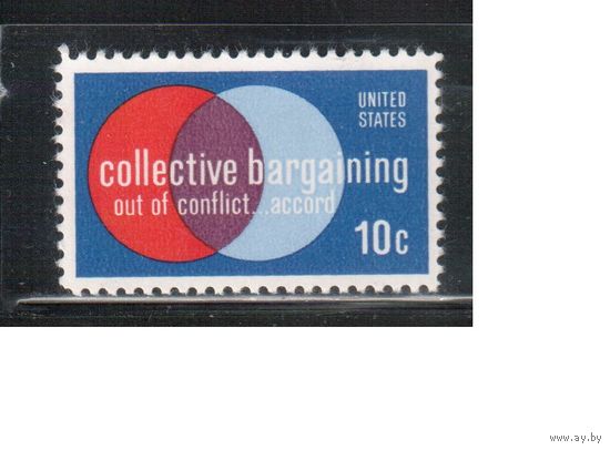 США-1975, (Мих.1165) , ** , Соглашение по безопасности(одиночка)