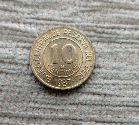 Werty71 Перу 10 сентимо 1987