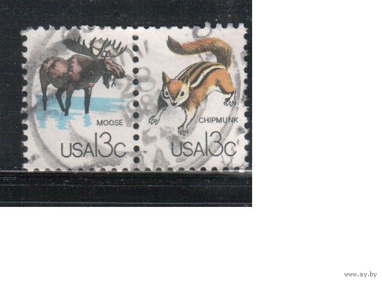 США-1978, (Мих.1347-1348) , гаш. ,  Фауна