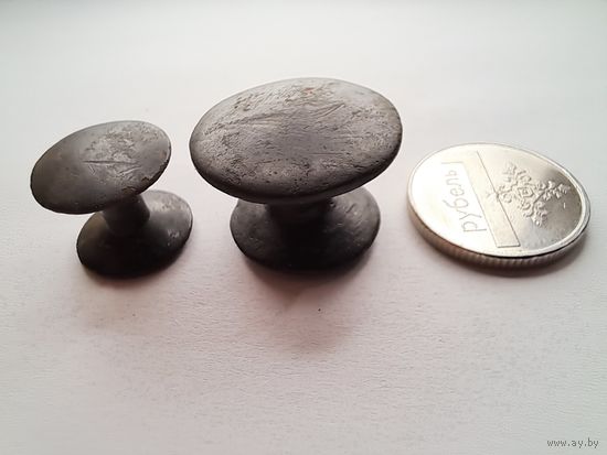 Большие бронзовые запонки 2 шт. родная патина