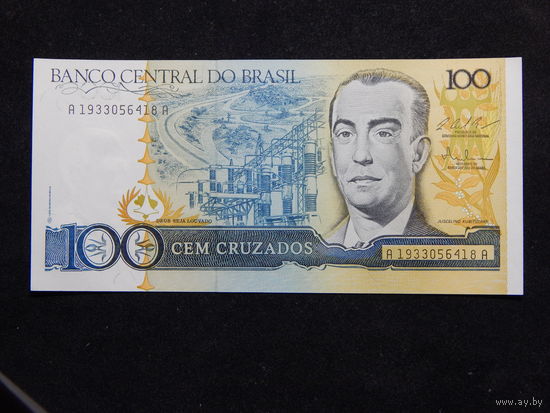 Бразилия 100 крузадо 1986-88г.UNC