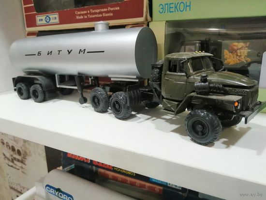 Урал - 4320,, ЭЛЕКОН,, +п /прицеп битумовоз ДС-164 /ЦБ-18,, КазЛаб,,