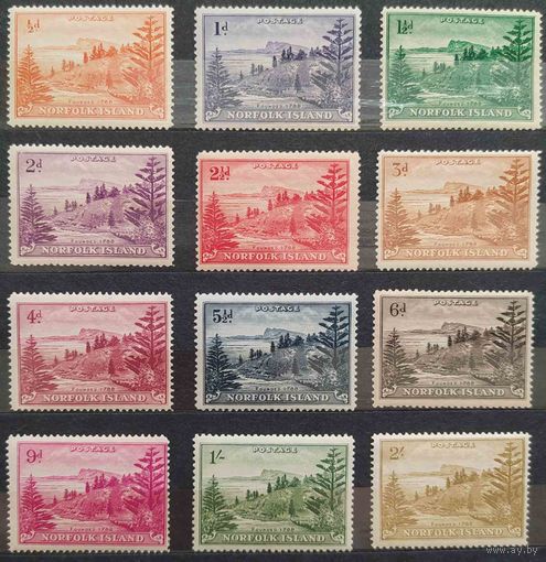 Британские колонии. Остров Норфолк SG1-12 полная серия 1947 года MH/MLH