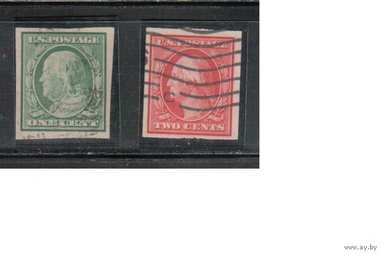 США-1908, (Скотт.343-344), гаш. , Стандарт, Президенты,бзц