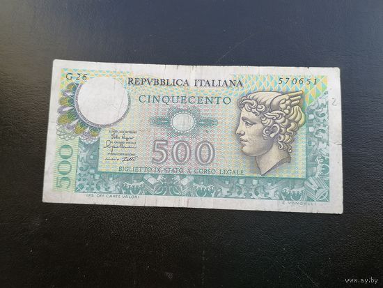 Италия 500 лир 1974