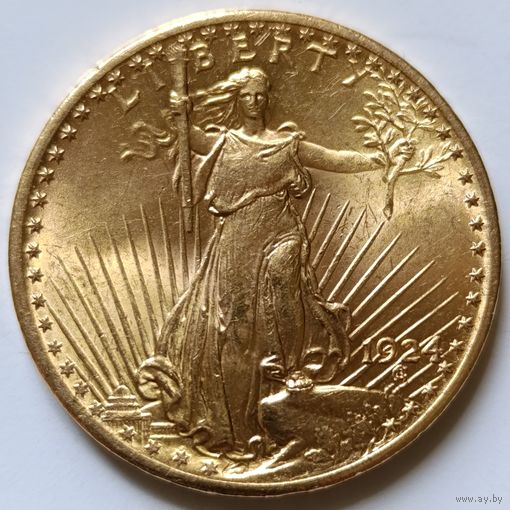 20 долларов США 1924 года KM#131, Philadelphia USA