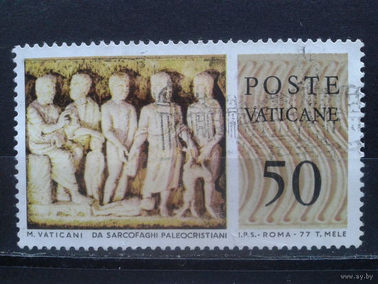 Ватикан, 1976. Рельеф, сотворение Адама и Евы