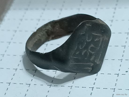 Перстень старинный "Рогач" #101