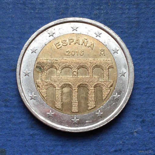 Испания 2 евро 2016 Город Сеговия с римским акведуком