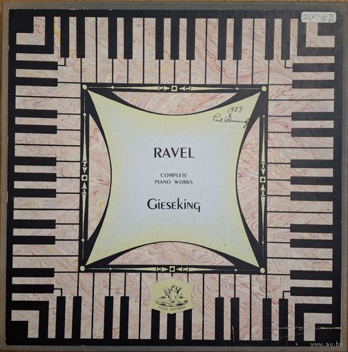 Maurice Ravel, Walter Gieseking – The Complete Works For Solo Piano. (3LP) UK