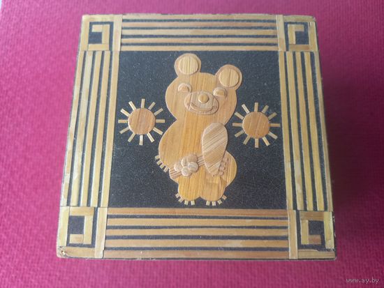 Шкатулка Олимпиада 80. Олимпийский мишка. Москва 80.